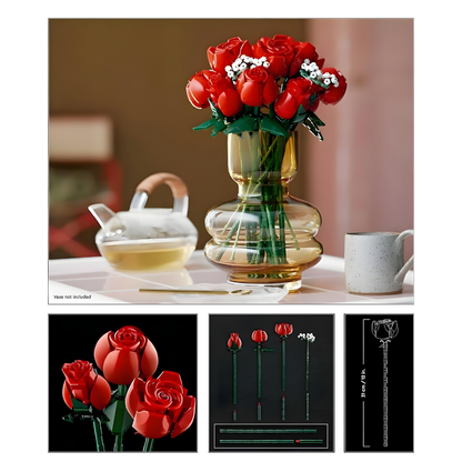 Eternal Red Roses Bouquet Block Set